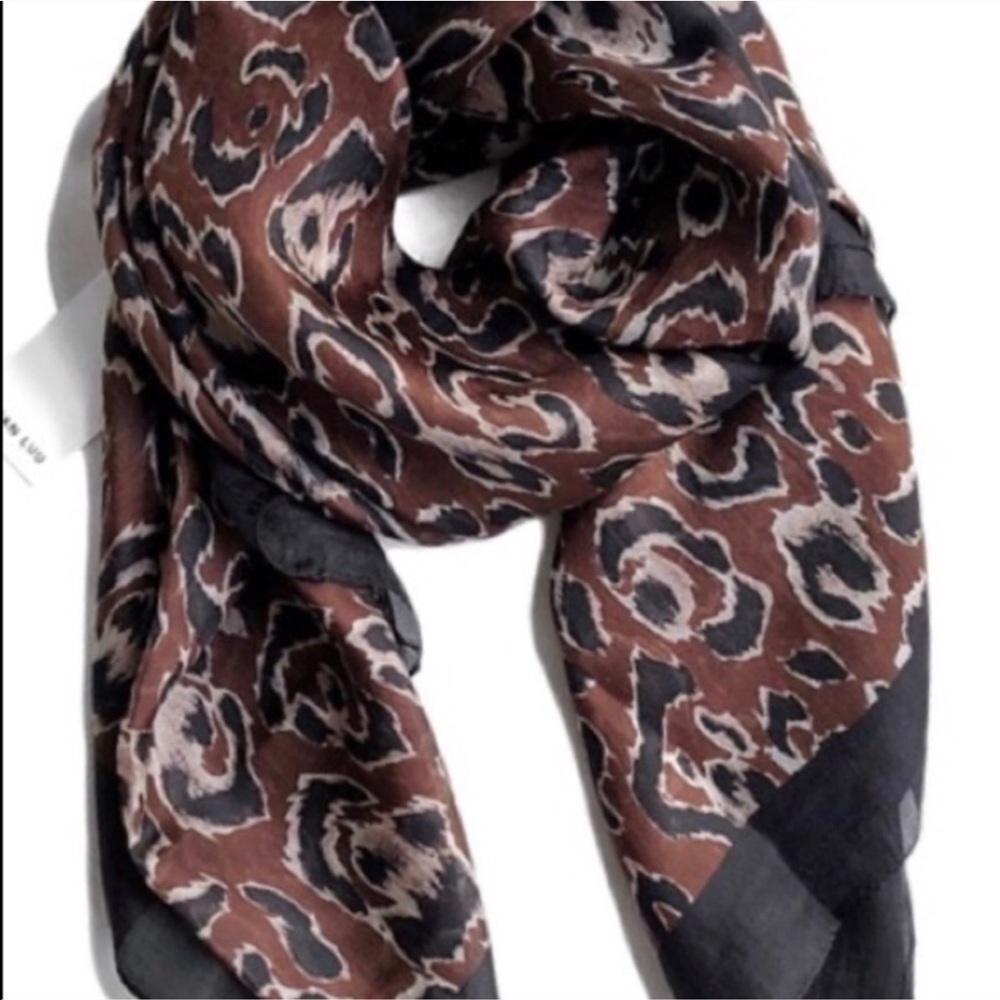 COPY - Chan Luu Leopard Silk Scarf